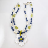 Pearl & Gemstone Floral Necklace