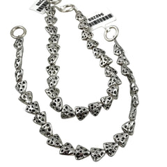 Pewter Triangular Pebble Beads