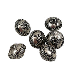 Bali Style Pewter Rondelle Beads