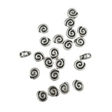 Pewter 8mm Spiral Snail Beads