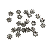 Pewter Bead Caps Floral Leaf 14mm