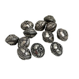 Bali Style Pewter Rondelle Beads