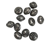 Bali Style Pewter Rondelle Beads
