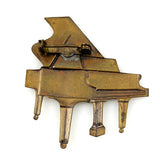 Brass Grand Piano Brooch Vintage
