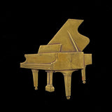 Brass Grand Piano Brooch Vintage