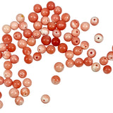 Natural pink coral beads 5mm halfdrilled