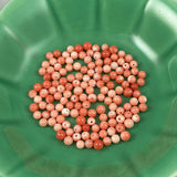 Half Drilled Italian Pink Coral Rounds 5mm- All Natural