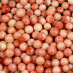 Pink Italian Coral Rounds NO HOLES All Natural (6)