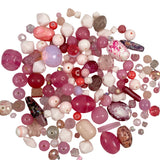 pink crystal glass beads vintage