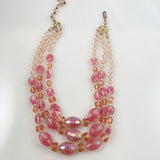 Vintage West German pink necklace