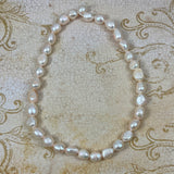 Pale Pink Freshwater Baroque Pearls Large Strand