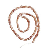 Pink Freshwater Oval Pearls Beads 5mm