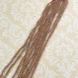 Dusty Rose Moonstone 3mm Round Beads Gemstone