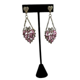 Pink Rhinestone Chandelier Rhinestone Earrings