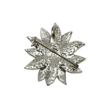 Poinsettia Enamel and Rhinestone Brooch or Pendant Vintage Floral Holiday