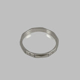 Art Deco Orange Blossom Platinum Wedding Band 7