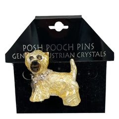 Posh Pooch Westie Dog Pin