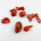 Natural Italian Red Coral Cabochons