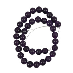 Deep Purple Jade Round Beads