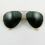 Vintage Gold Ray-Ban Aviator Sunglasses 1950's In Case BL 62