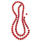 Red Coral Faceted 5mm Round Strands