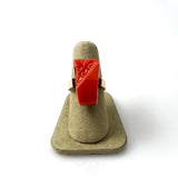 Carved Coral 14Kt Gold Ring