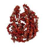 Italian Red Coral Chip Strands Rough Natural
