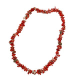 Italian Red Coral Chip Strands Rough Natural