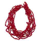 Red Faceted Crystal Beads AB Finish 4mm