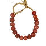 Antique Red Olombo African Trade Beads 14mm