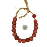 Antique Red Olombo African Trade Beads 14mm