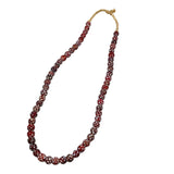 Antique Red White Venetian Skunk Eye Trade Bead Necklace