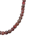 Antique Red White Venetian Skunk Eye Trade Bead Necklace