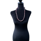 Antique Red White Venetian Skunk Eye Trade Bead Necklace