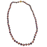Red Floral Cloisonne Beaded Necklace Vintage