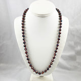 Red Floral Cloisonne Beaded Necklace Vintage