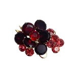 VIntage red rhinestone brooch