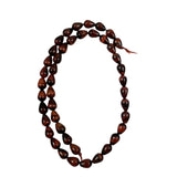 Red Tiger's Eye Gemstone Teardrop Beads