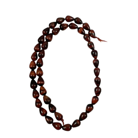 Red Tiger's Eye Gemstone Teardrop Beads