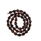 Red Tiger's Eye Gemstone Teardrop Beads