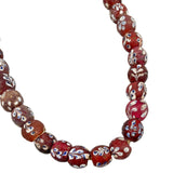 Antique Red Venetian Flower African Trade Bead Necklace