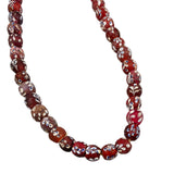 Antique Red Venetian Flower African Trade Bead Necklace