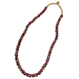 Fancy Red Venetian Flower African Trade Bead Necklace