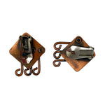 Renoir Copper Modernist Clip On Earrings 1940's
