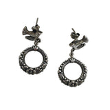 Sterling Silver Dove Earrings Signed REO