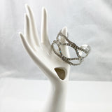 Wide Rhinestone Bangle Bracelet Vintage