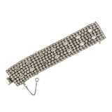 Wide Rhinestone Bracelet Vintage 1950's
