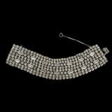 Wide Rhinestone Bracelet Vintage 1950's