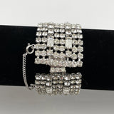 Wide Rhinestone Bracelet Vintage 1950's