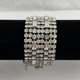 Wide Rhinestone Bracelet Vintage 1950's